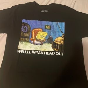 a spongebob t-shirt